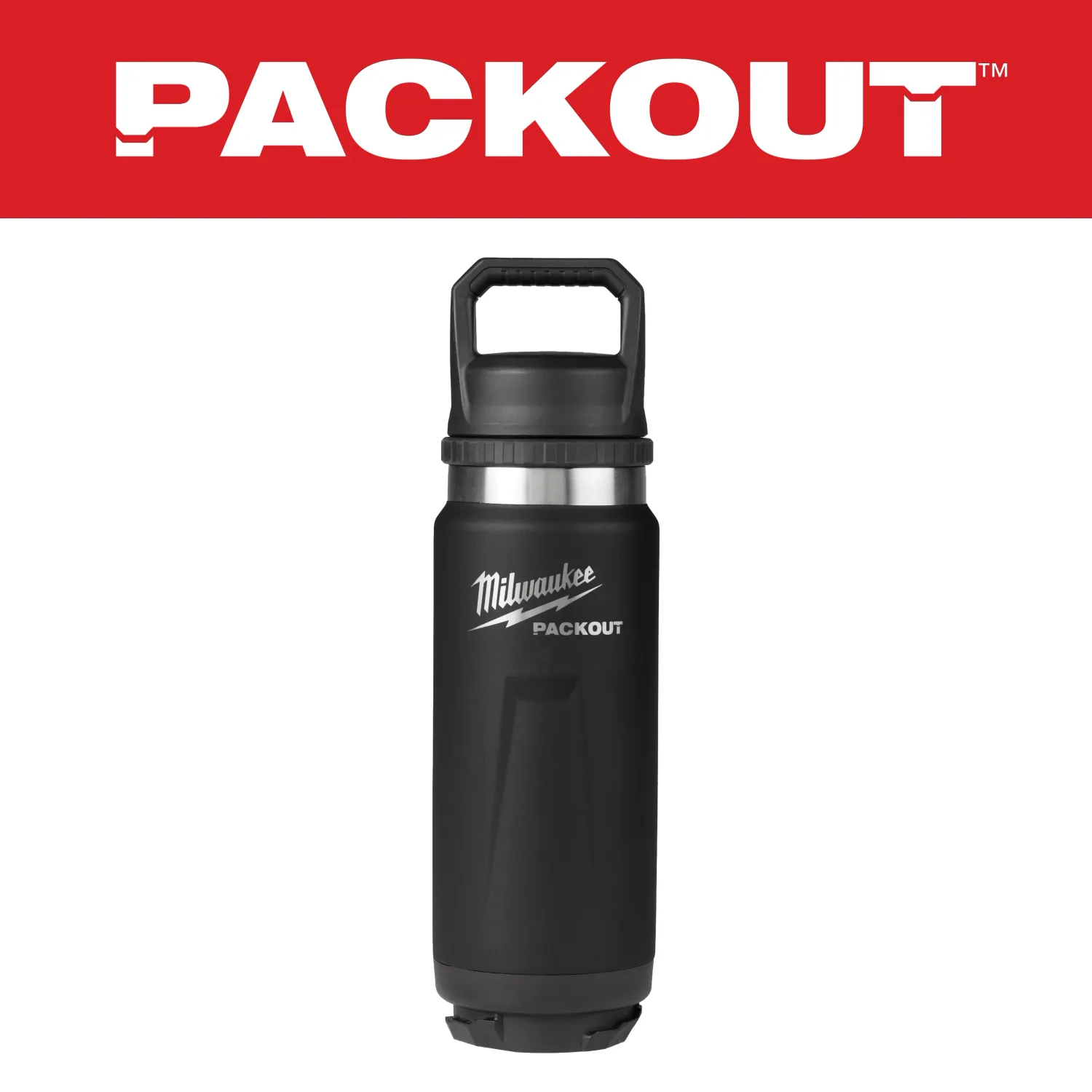 Milwaukee PACKOUT™ BLACK 24oz Insulated Twist to Lock Bottle