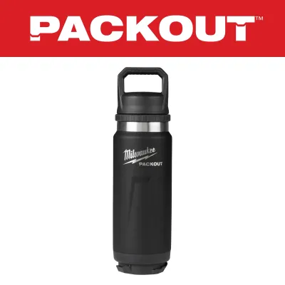 Milwaukee PACKOUT™ BLACK 24oz Insulated Twist to Lock Bottle