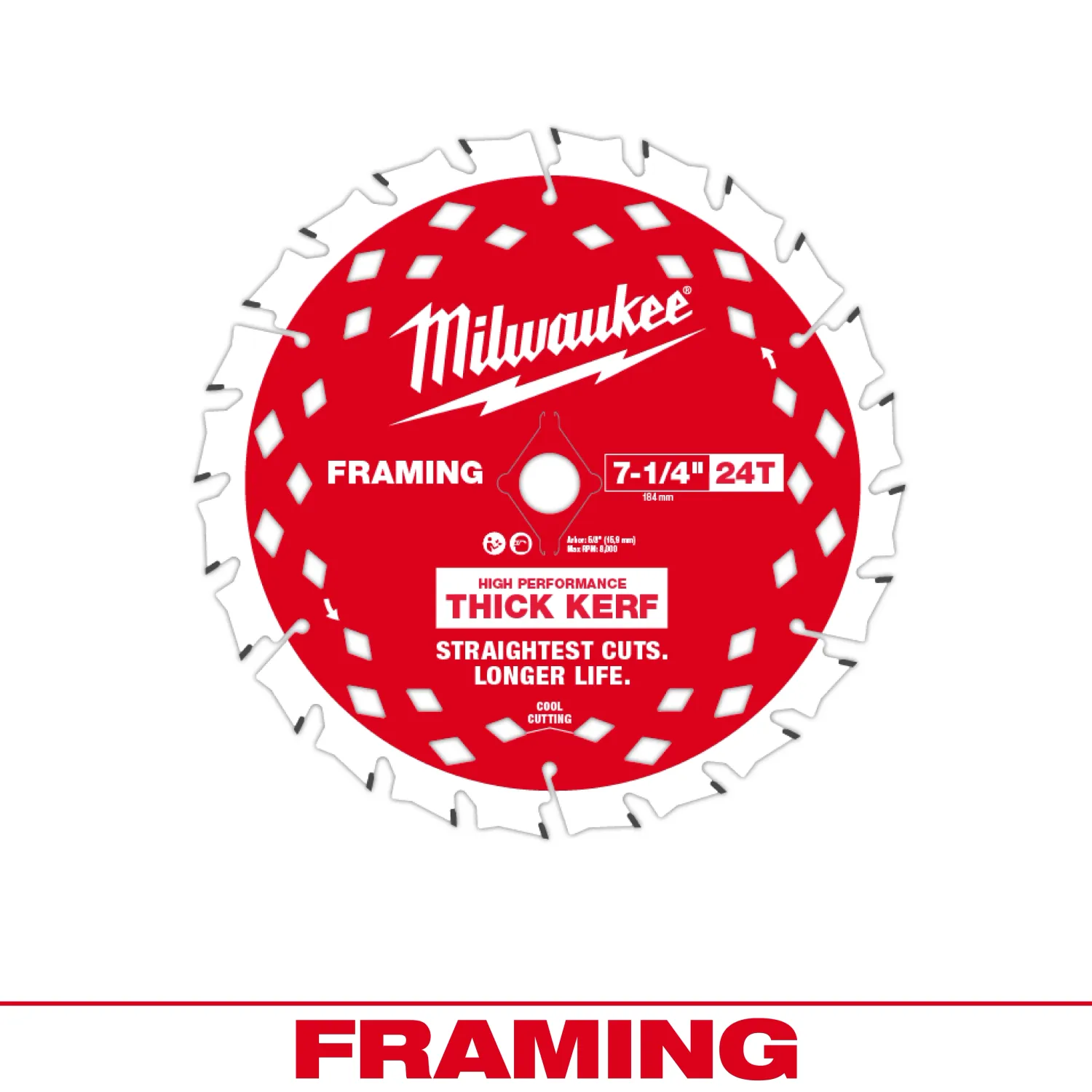 Milwaukee 7-1/4" 24T Framing Circular Saw Blade