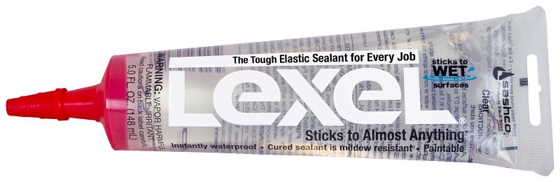 Lexel 13017 Clear Elastic Sealant Caulk, 5oz Squeeze Tube