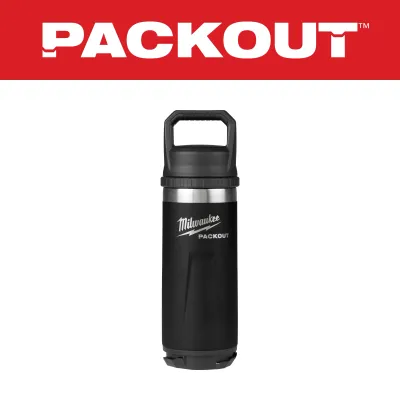 Milwaukee PACKOUT™ BLACK 18oz Insulated Twist to Lock Bottle