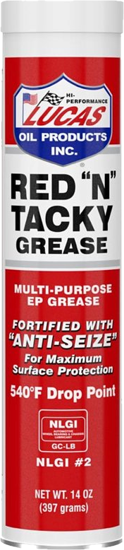 Lucas 10005-30 Red "N" Tacky Grease, 14Oz
