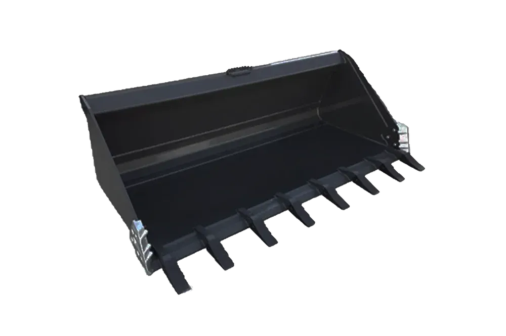 IronCraft X-Treme Track Skid Loader Bucket w/Teeth &amp; Bolt on Side Cutters, 78"