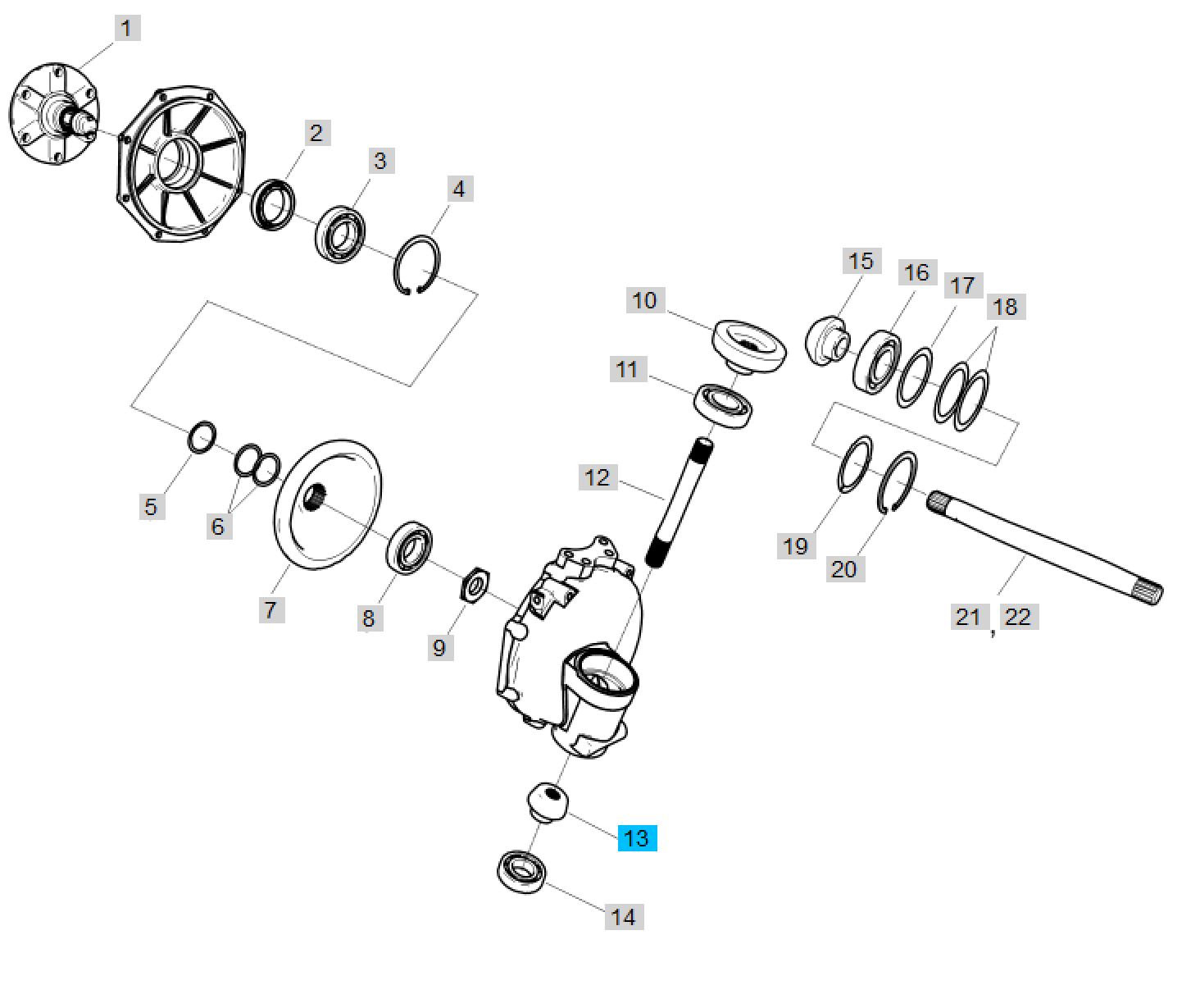 LS Gear-Bevel (11T)-TRG400 (40188930)