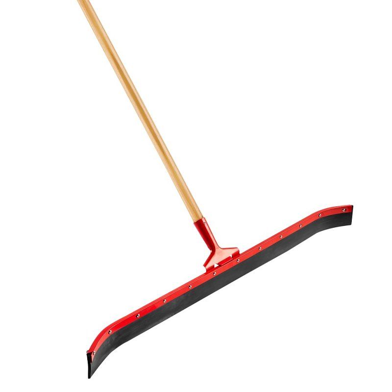 Libman 954 Curved Floor Squeegee w/Wood Handle, 36"