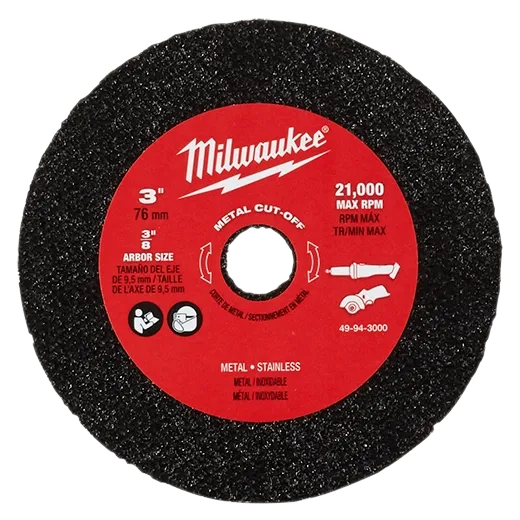 Milwaukee Hi-Speed Metal Cut-off Disc, 3", 3Pk