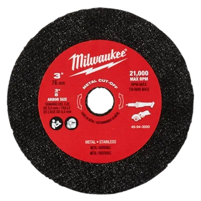 Milwaukee Hi-Speed Metal Cut-off Disc, 3", 3Pk