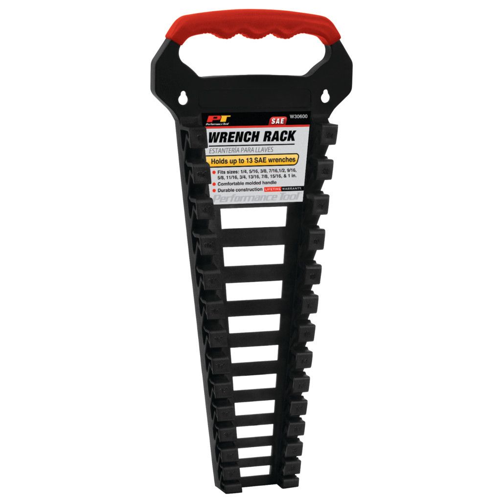 Performance Tool Wrench Rack for 13Pc SAE Wrench Set