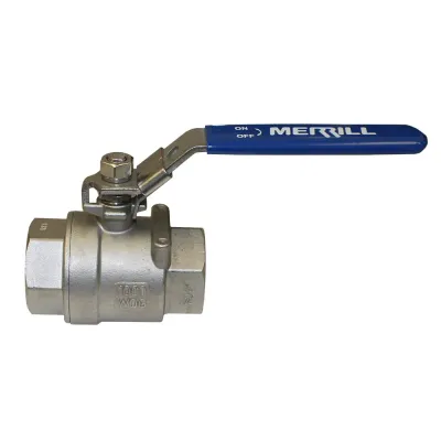 Merrill Mfg 304 Stainless Steel Ball Valve, 1-1/2" NPT