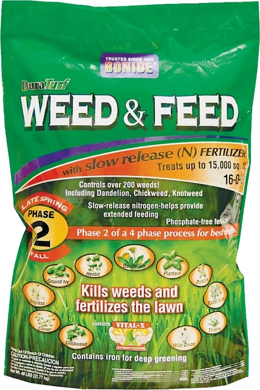 Bonide DuraTurf 60424 Weed and Feed Fertilizer, 48Lb