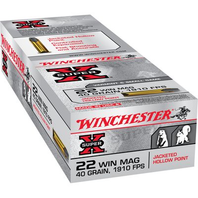 Winchester X22MH Super X 22 Win Mag, 40G 1910FPS JHP, 50Ct