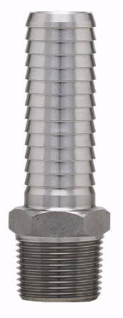 Boshart Industries 304 Stainless Steel XL Male Barbed Insert Adaptor, 1"-1/4"MPT X 1" XL Insert