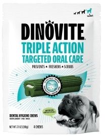 DinoVite 1032320 K9 Large Dental Chews, 4Ct