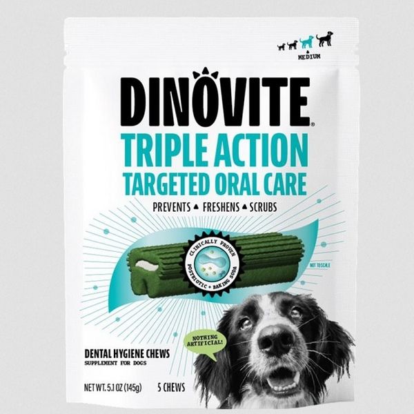 DinoVite 1032319 K9 Medium Dental Chews, 5Ct