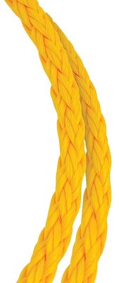 Baron 54806 Braided Yellow Poly Rope, 1/4"  100Lb WLL