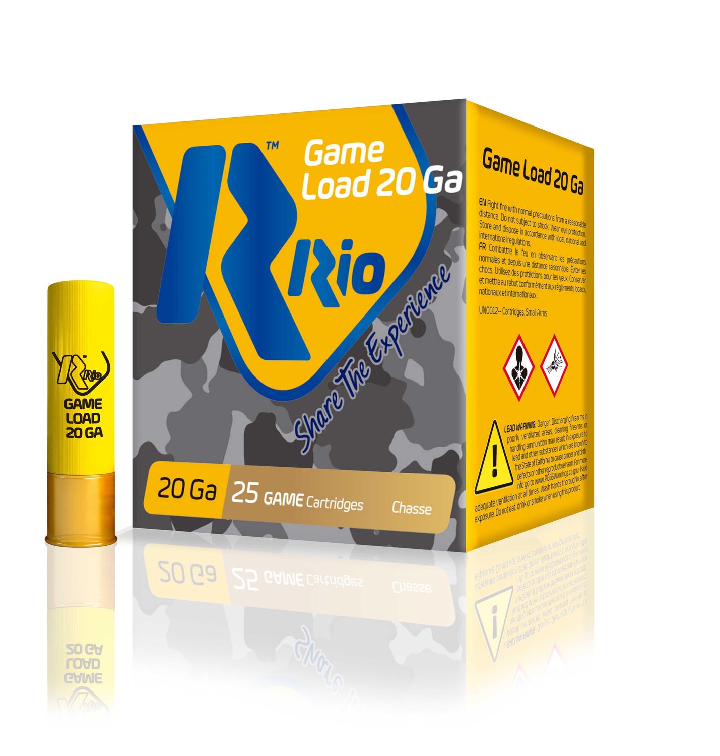 Rio Field Load, 20ga 2-3/4", 1oz,  7.5 Shot Ammo, 1250fps  25Bx