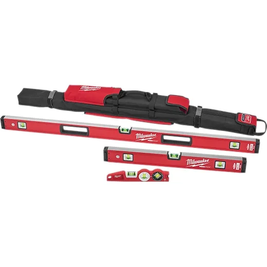 Milwaukee 10"/24"/48" REDSTICK™ Level Set with Carry Case