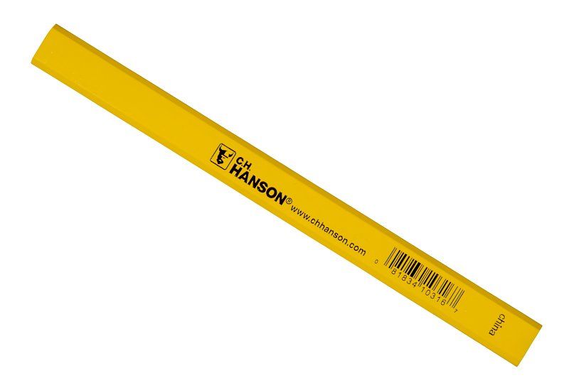 CH Hanson 10316-BG-DISC Medium 7" Carpenter Pencil, Basswood Barrel