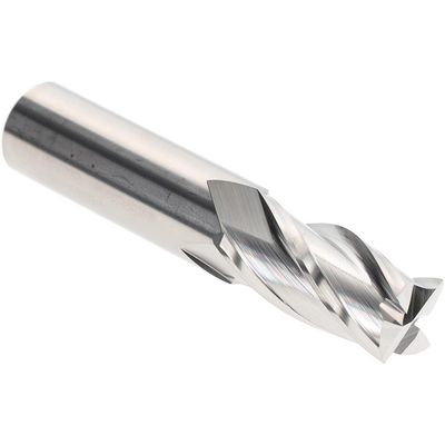 Hertel Square End Mill: 1/2" Dia, 1" LOC, 4 Flute, Solid Carbide