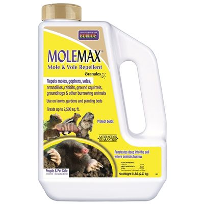 Bonide 691 Mole Max Mole &amp; Vole Repellent, 5Lbs (2500 SQ Ft)