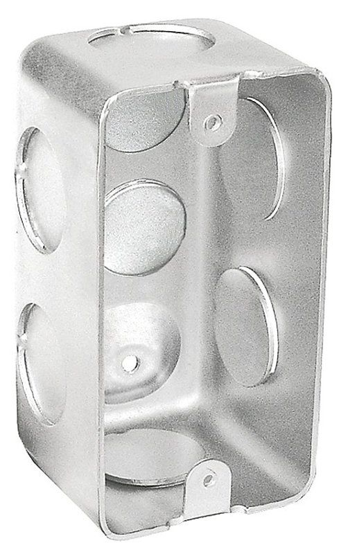 Southwire G19282-3/4-UPC Steel Electrical Utility Box, 2"X4", 13-1/2 CUI, 1/2 &amp; 3/4KO