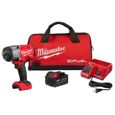 Milwaukee M18 Gen 3 Fuel 1/2"Dr Hi-Torque Impact Wrench Kit w/1 5.0 Battery &amp; Charger