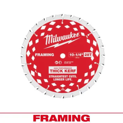 Milwaukee 10-1/4" 28T Thick Kerf Ripping &amp; Framing Blade