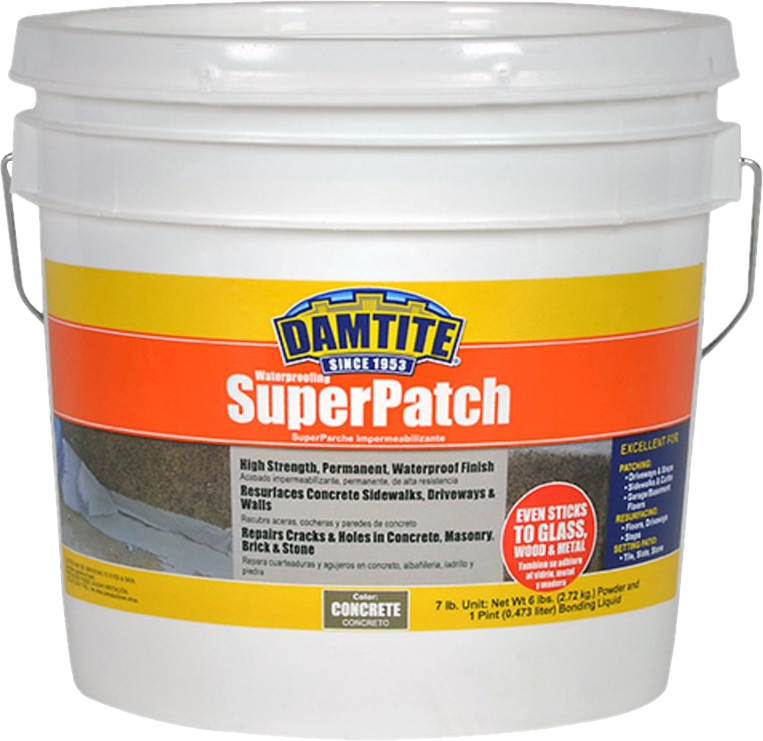 Damtite 04072 Super-Patch Water-Proofing Concrete Patch, 7Lb