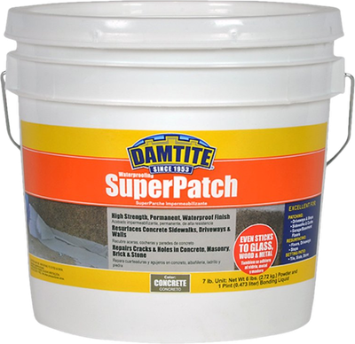Damtite 04072 Super-Patch Water-Proofing Concrete Patch, 7Lb