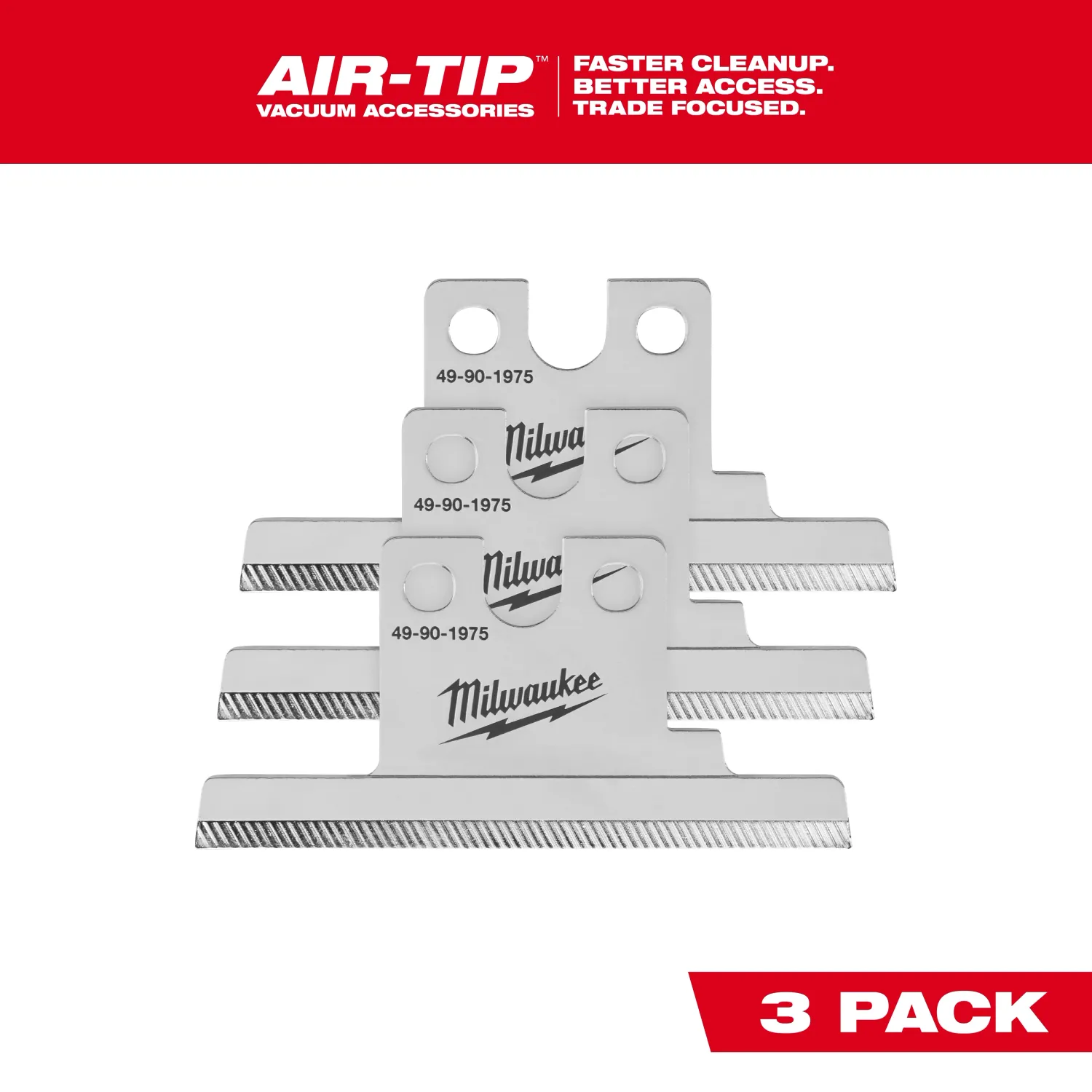 Milwaukee AIR-TIP™ Replacement Debris Scraper Blades, 3Pk