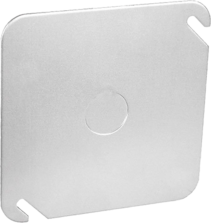 Southwire 52C6-UPC Square Flat Box Cover, 4" With 1/2KO