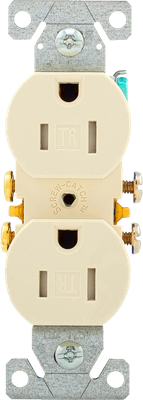 Eaton TR270LA Light Almond Tamper Resistant Duplex Receptacle, 15A 125V