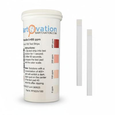 Bartovation Peroxide Test Strips, 0-400ppm 100Pk