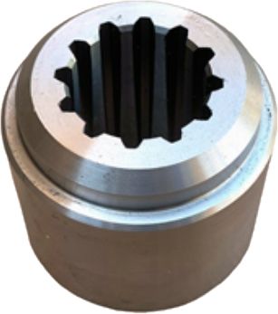 Hub for Rotary Cutter Gearbox, 1-1/2 Inch 12-Spline x 2-7/8" OD X 2" Tall