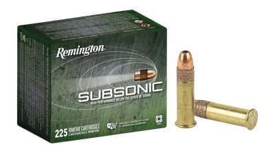 Remington 21249 Subsonic 22LR HP, 40G Ammo, 1050FPS  50Ct