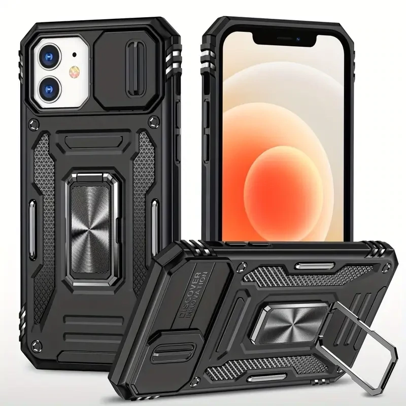 Case With Camera Protection with Ring KickStand iPhone 11 Series
