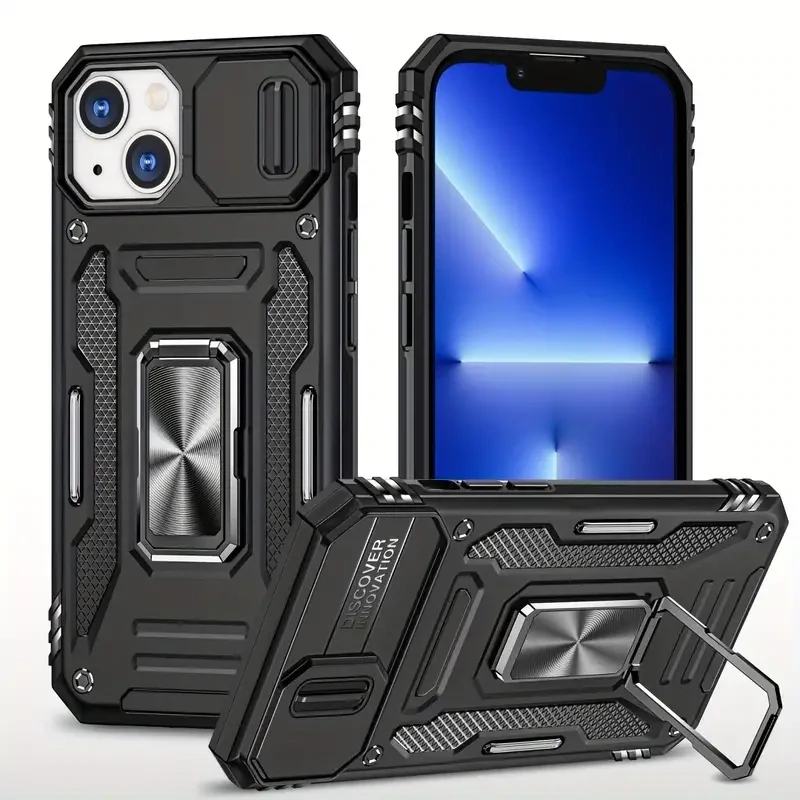 Case With Camera Protection with Ring KickStand iPhone 14 Series
