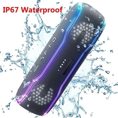 Portable Bluetooth Speaker, Wireless with Colorful Flashing Lights