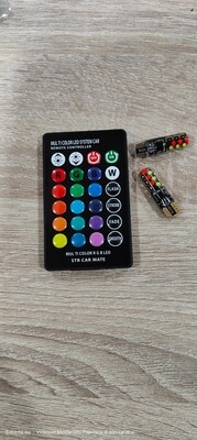 Luci T10 multi colore con telecomando