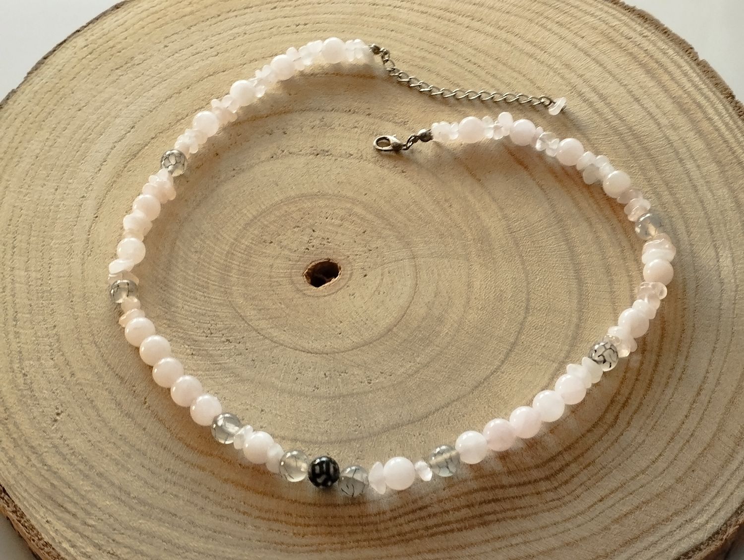 Collier en quartz rose&quot;