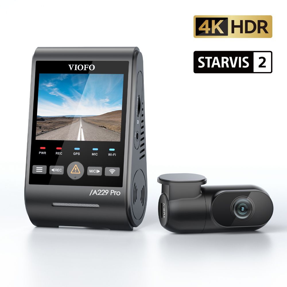 VIOFO A229 PRO 2CH FRONT AND REAR 4K+2K HDR