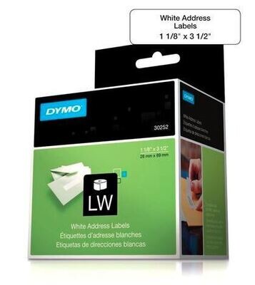 DYMO Labels for Dymo 550 Printers,  1-1/8" x 3-1/2" (28mm x 89mm)