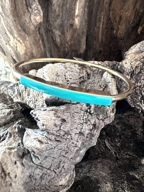 Bracciale in argento bagnato oro e smalto-Idandi