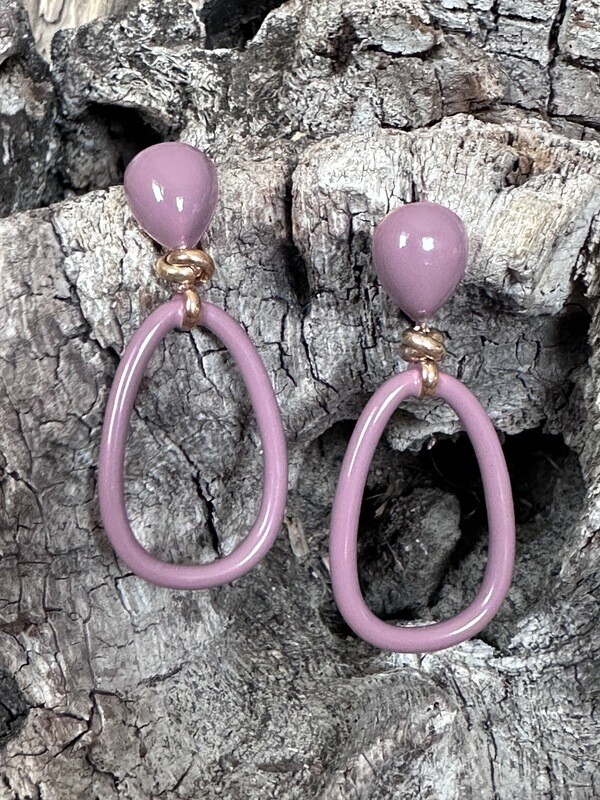 Orecchini in argento rosa e smalto-Lucos