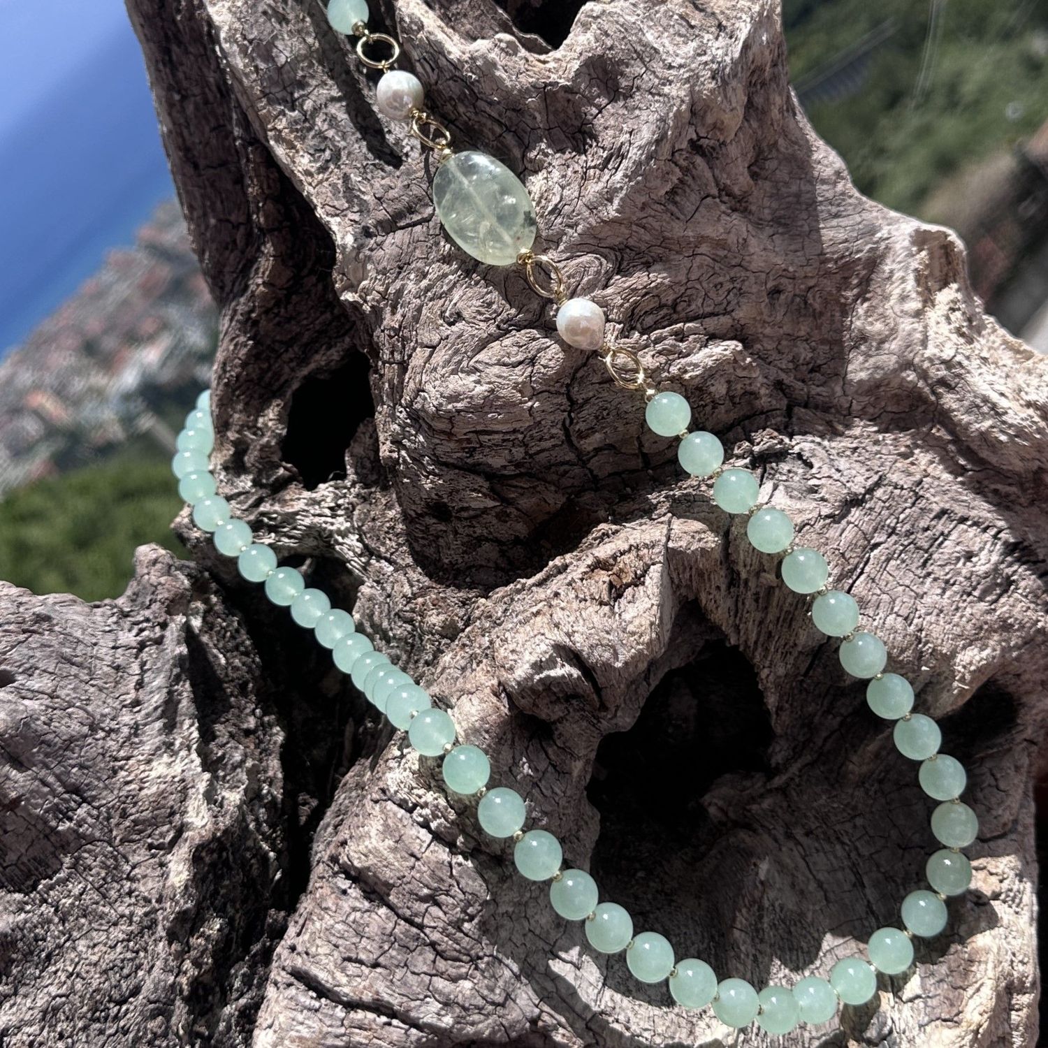 Collana in giada verde-Kikilia