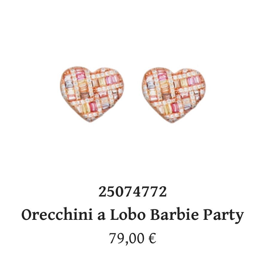 Orecchini a lobo Barbie Party-Cuori Milano