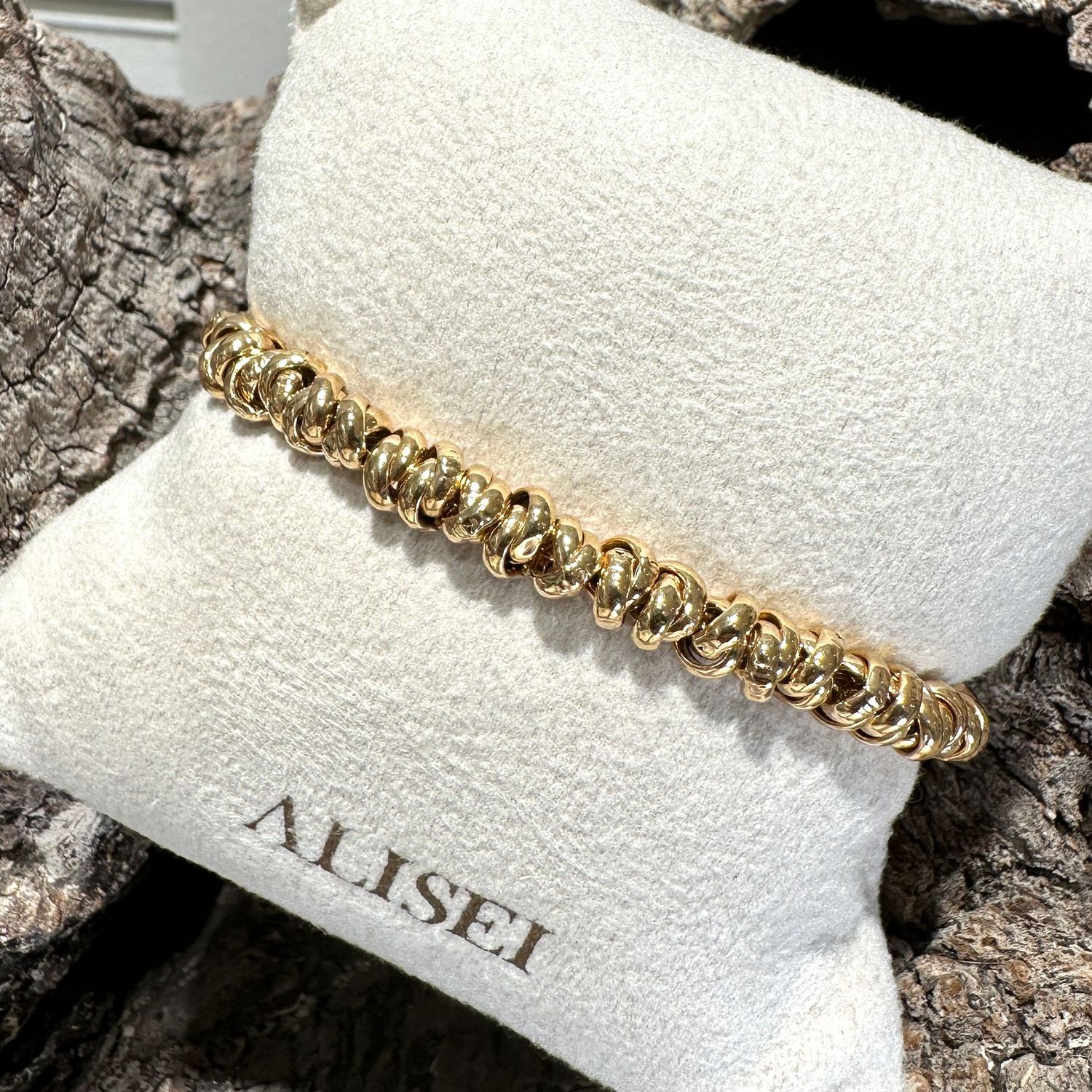 Bracciale nodini in argento placcato oro -Alisei