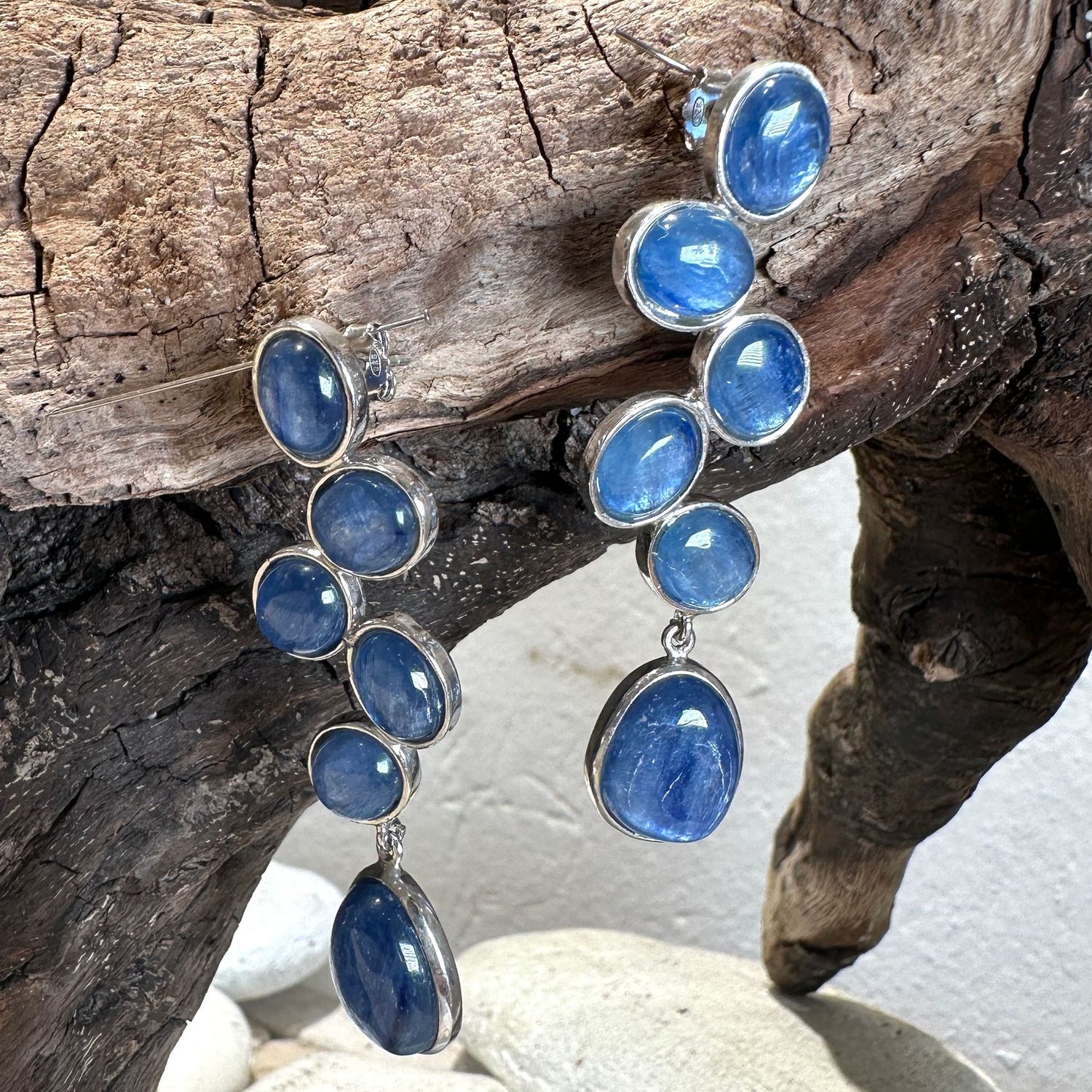 Orecchini in cianite su argento-Eliana Scognamiglio