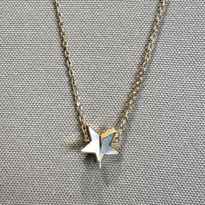 Collana in acciaio dorato con stella in madreperla-ZAG BIJOUX Collana in acciaio dorato con stella in madreperla-ZAG BIJOUX