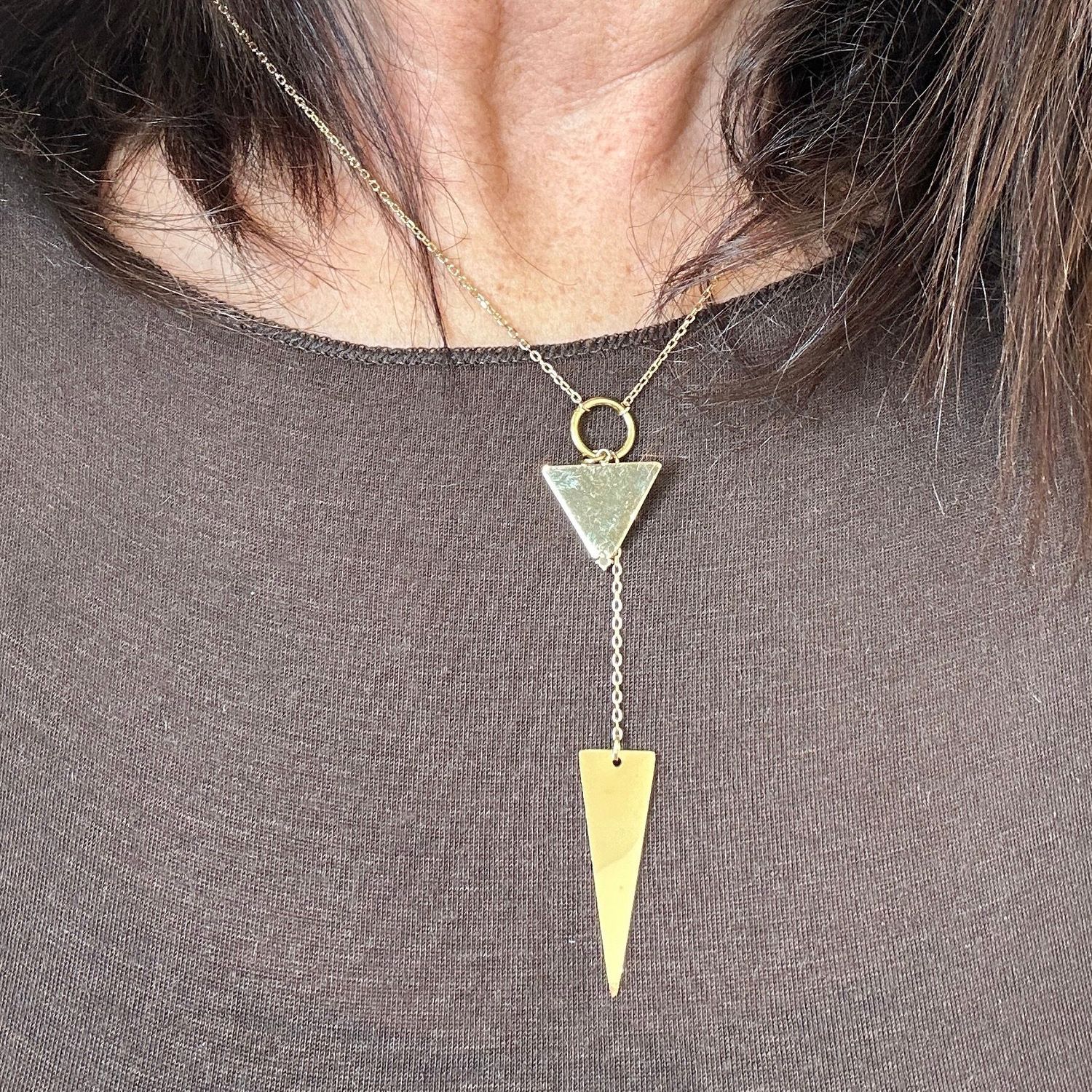 Collana in acciaio dorato-Zag Bijoux